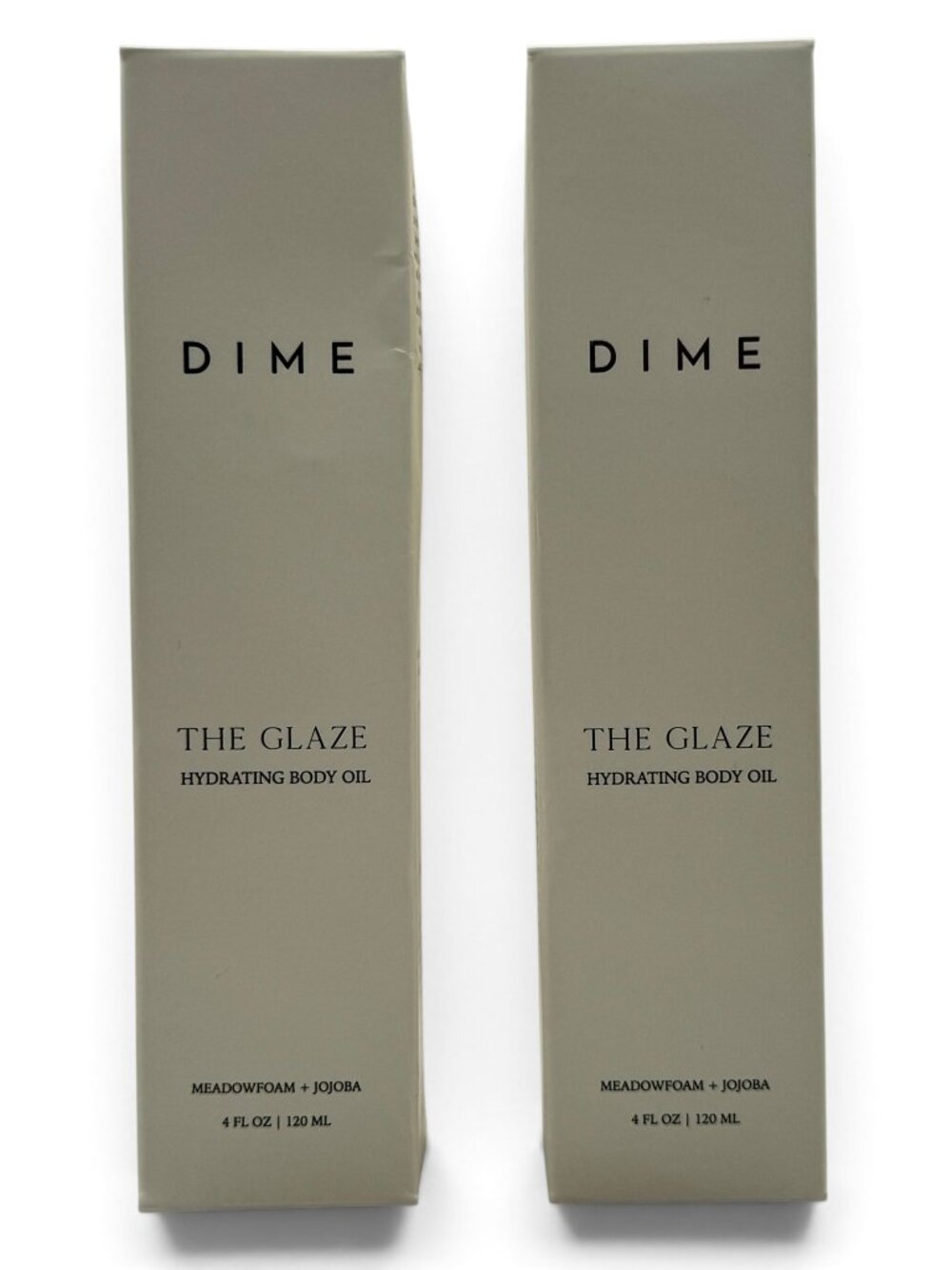 2 Pack Dime Beauty The Glaze Hydrating Body Oil 4 oz Fast-Absorbing Non-Greasy